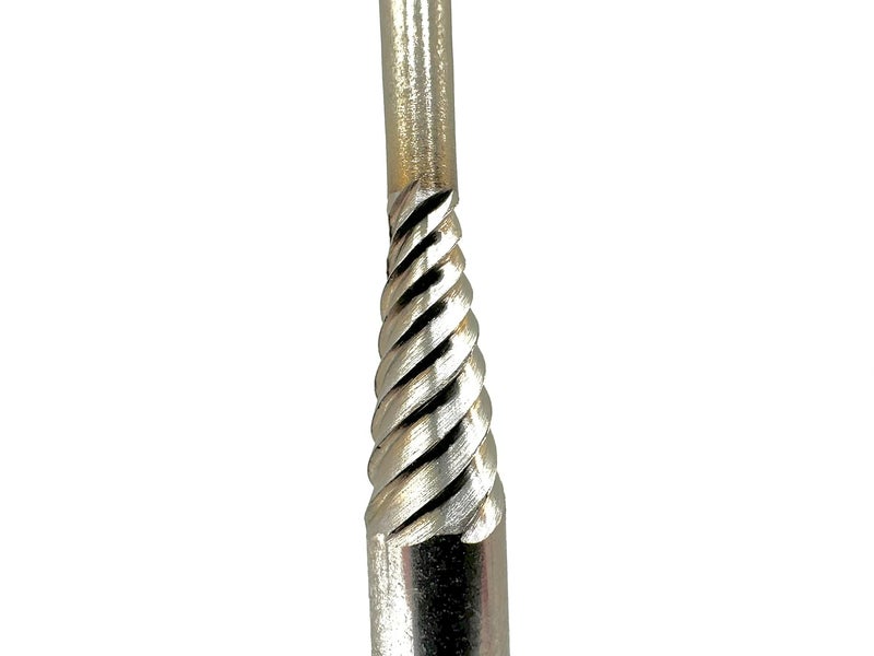 Pro-Grade Porting Mandrel 8", CR-9-8 Premium HSS (High Speed Steel) Coarse Thread Extra Shank Length Cartridge & Spiral Roll Mandrel, 1/8" Pilot Diameter x 1" Pilot Length x 1/4" Shank x 8" Length - Image 4